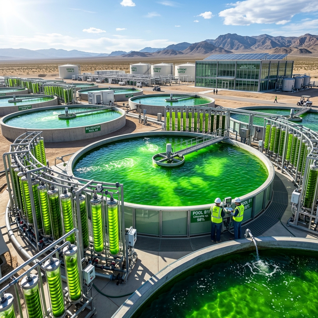 Outdoor photobioreactors algae cultivation